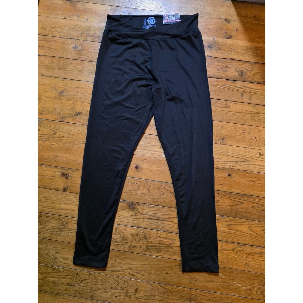 Series-8 Fitness Womens Active Leggings Black Crossover V-Waist Workout‎ Pants L
